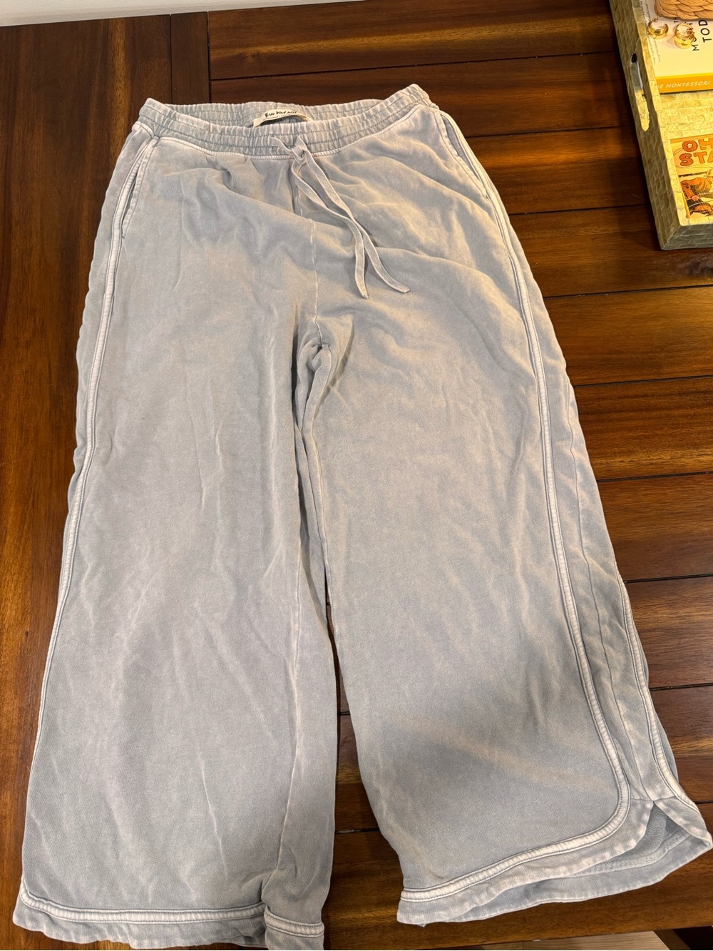 Three Bird Nest Light Blue Elastic Waist Lounge Pants